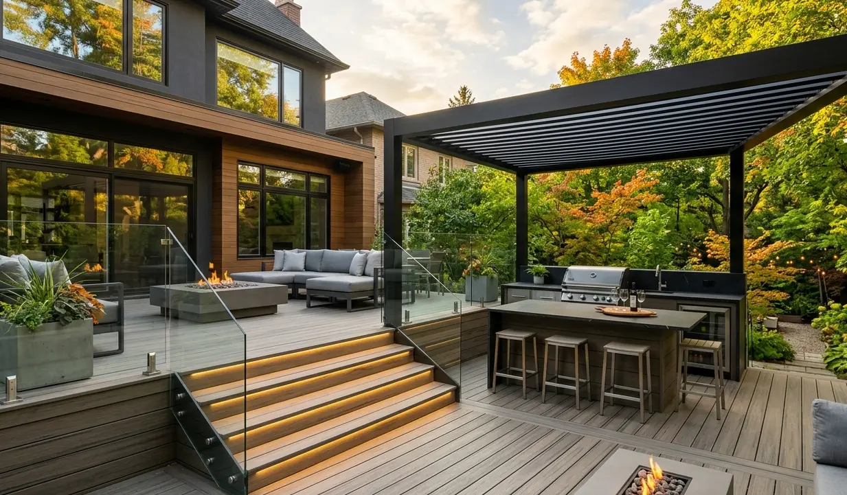 Stunning multi-level deck building in Toronto